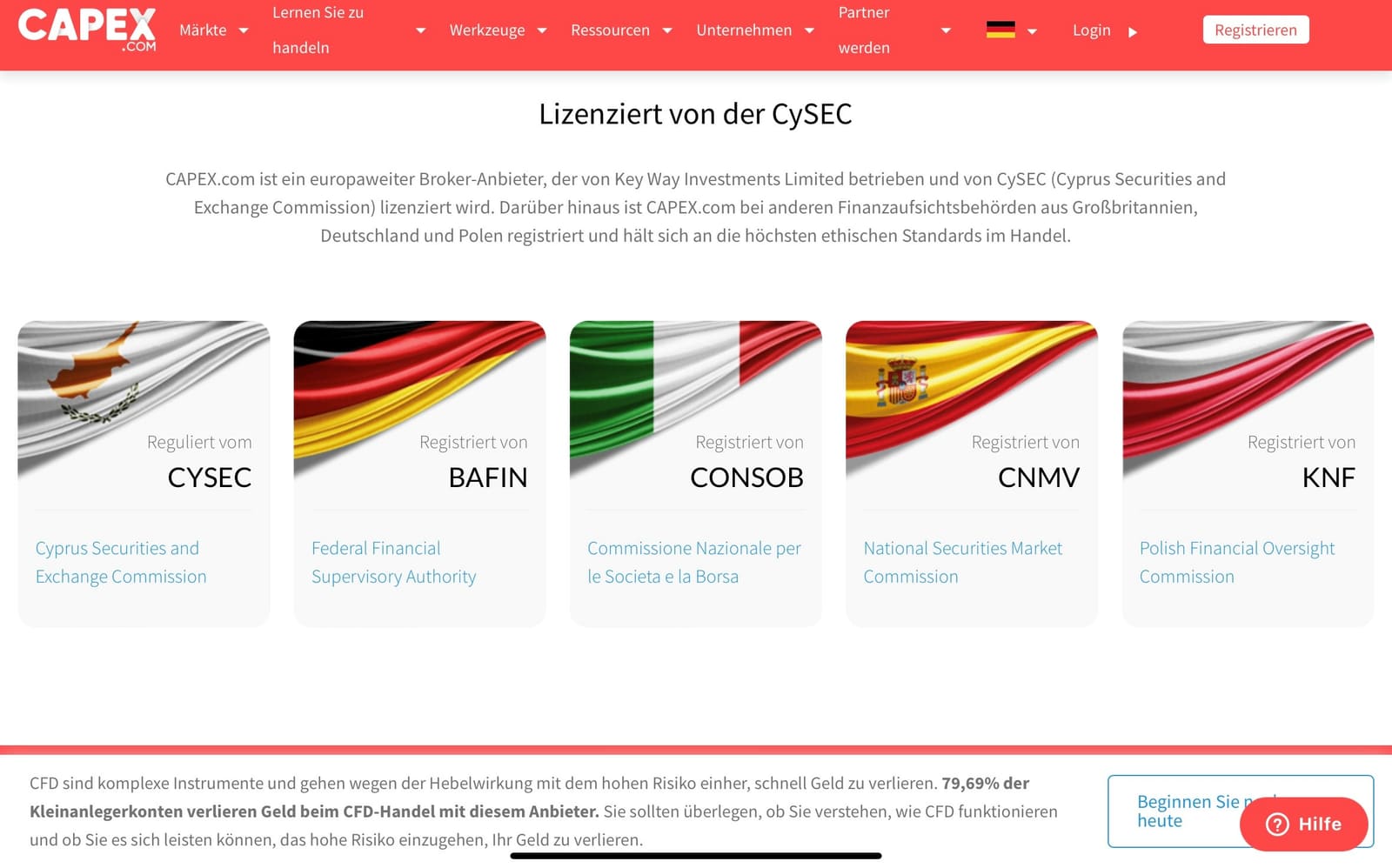 (Offiziell lizenziert von CySEC und verfügt über zahlreiche Regulierungen)