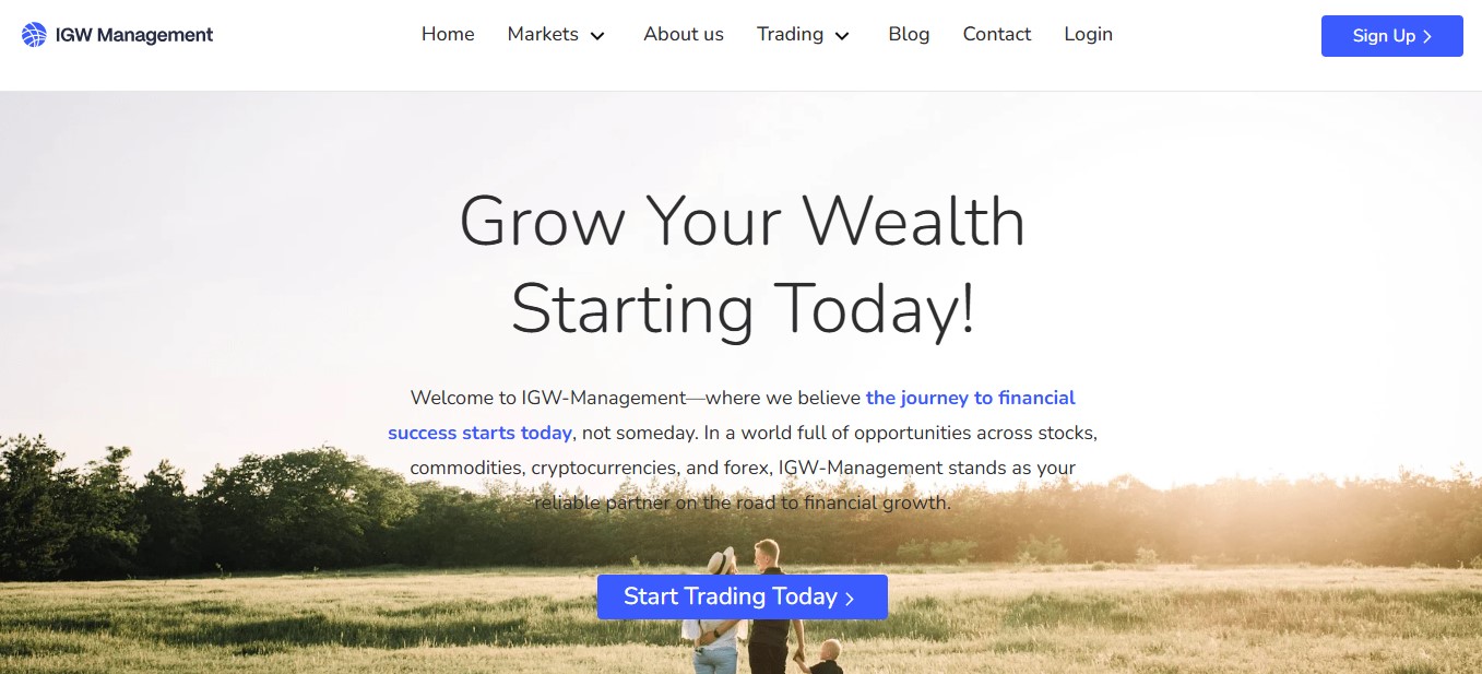 IGW Management Homepage